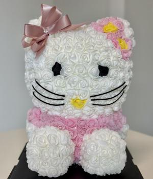 Hello Kitty Flower Arrangement with Rose Bear. Fresh flower bouquets in Toronto