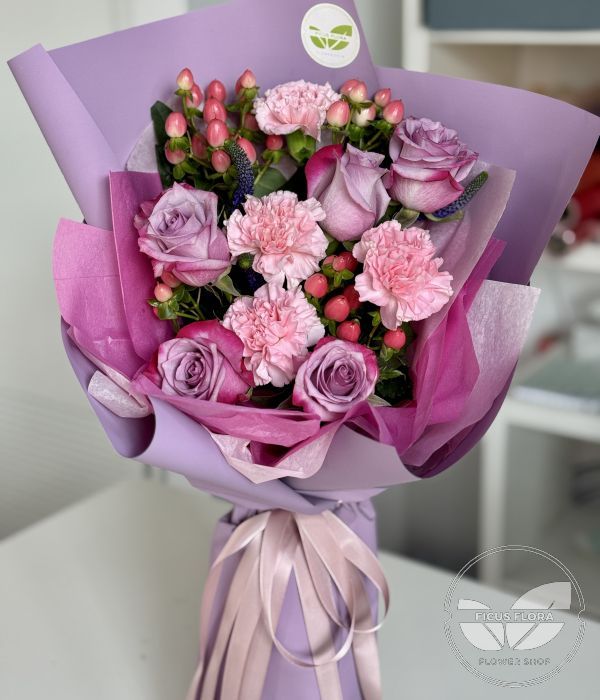 Elegant Pink & Lavender Bouquet. Flowers Ontario
