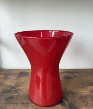 Red Glass Vase. Fresh flower bouquets in Toronto