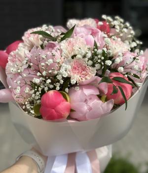 Peony Blush Charm. Fresh flower bouquets in Toronto