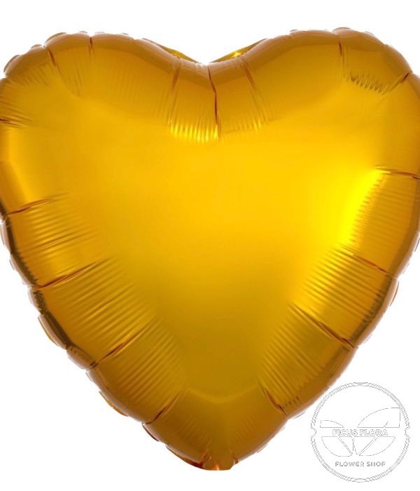 18 Metallic Gold Heart Flat balloons