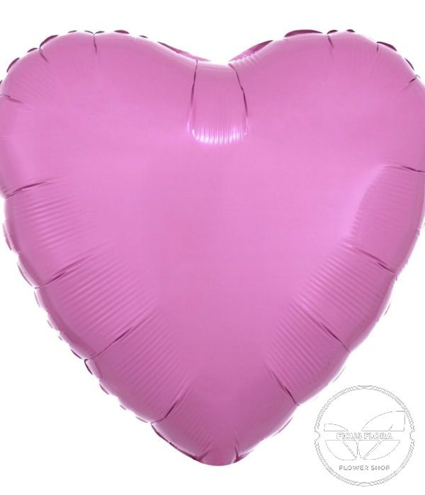 18 Metallic Pink Heart Flat Balloon
