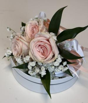 Blush Elegance Corsage. Fresh flower bouquets in Toronto