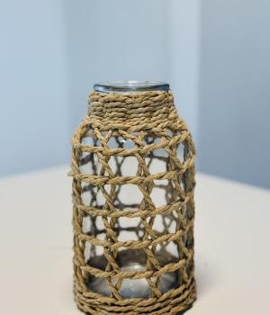 Glass Vase With Rope. Fresh flower bouquets in Toronto