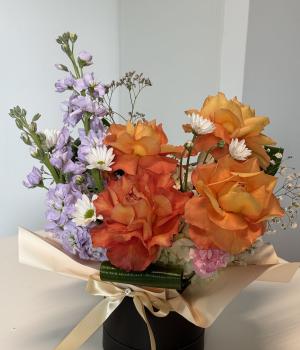 Golden Flame Arrangement. Fresh flower bouquets in Toronto
