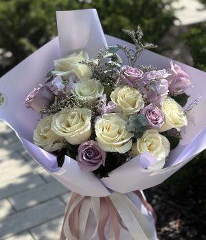 Elegance in Lavender & Ivory. Fresh flower bouquets in Toronto