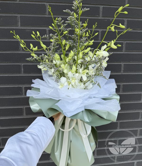 Elegant White Orchid Bouquet. Flowers Ontario