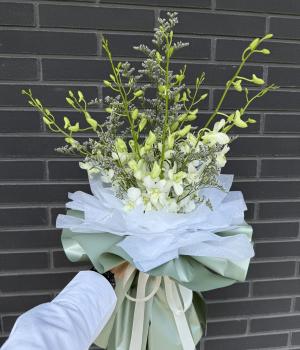 Elegant White Orchid Bouquet. Fresh flower bouquets in Toronto
