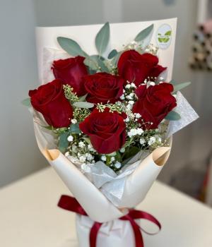 Classic Red Roses Bouquet. Fresh flower bouquets in Toronto
