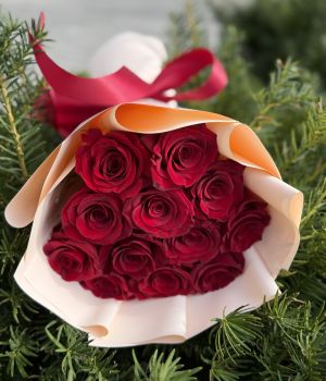 Romantic Scarlet Roses. Fresh flower bouquets in Toronto