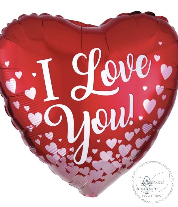 I Love You Red Heart Foil Balloon - 18”