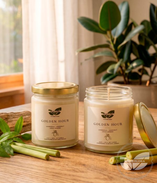 Golden Hour Hand-Poured Soy Candle (8 oz)