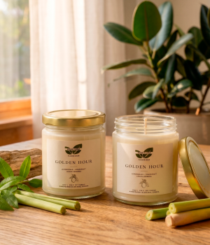 Golden Hour Hand-Poured Soy Candle (8 oz). Fresh flower bouquets in Toronto