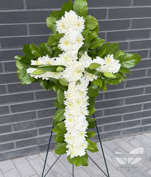 Elegant White Floral Cross (24)
