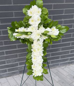 Elegant White Floral Cross (24