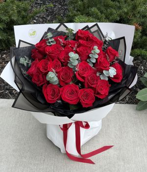 The Ruby Noir Collection. Fresh flower bouquets at Ficus Flora flower shop in North York