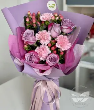 Elegant Pink & Lavender Bouquet. Fresh flower bouquets in Toronto