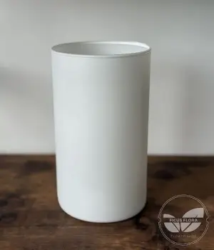 White Glass Vase – 20 cm / 8 in. Fresh flower bouquets in Toronto | Ficus Flora