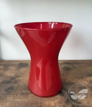 Red Glass Vase. Fresh flower bouquets in Toronto | Ficus Flora