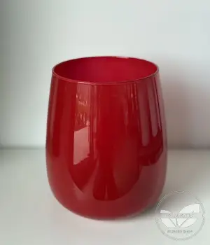 Modern Glossy Red Vase – Bold Elegance in Simplicity. Fresh flower bouquets in Toronto | Ficus Flora