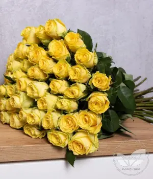 Golden Grace - 50 Yellow Roses. Fresh flower bouquets in Toronto