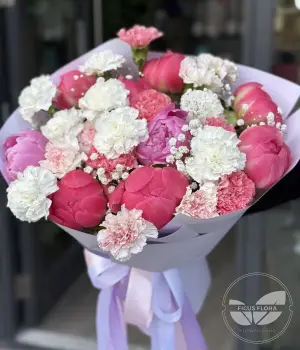 Blushing Peony Charm. Fresh flower bouquets in Toronto