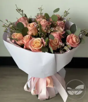 Peach Elegance. Fresh flower bouquets in Toronto